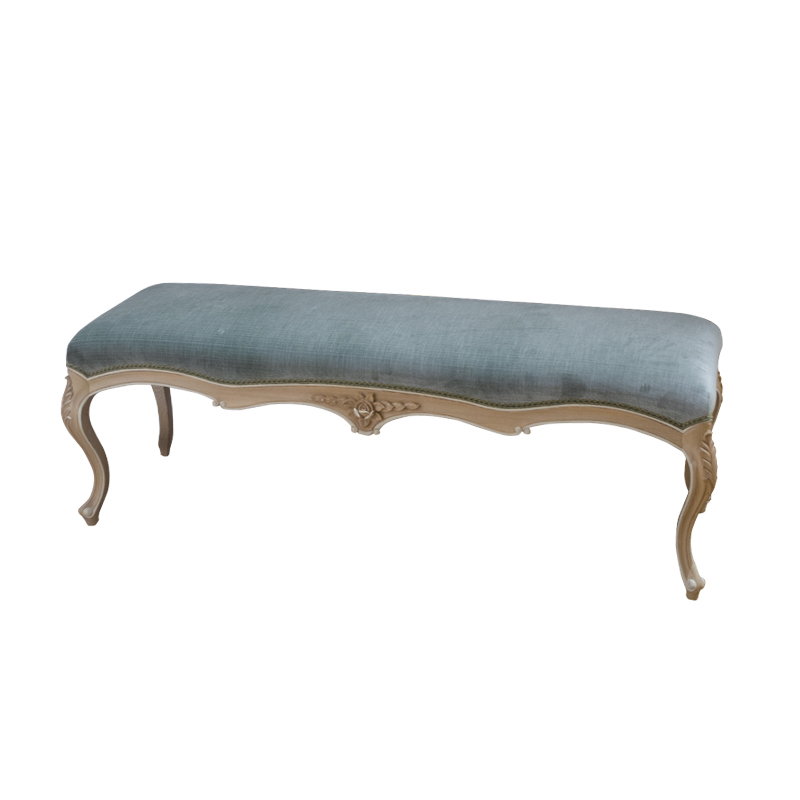 Upholstered Bed Bench with Carved Wooden Frame,EKAR FURNITURE CO.,LTD,Upholstered Bed Bench with Carved Wooden Frame,foshan furniture factory,custom Furniture factory,china furniture factory