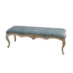 ,MY SHOP,Upholstered Bed Bench with Carved Wooden Frame,foshan furniture factory,custom Furniture factory,china furniture factory