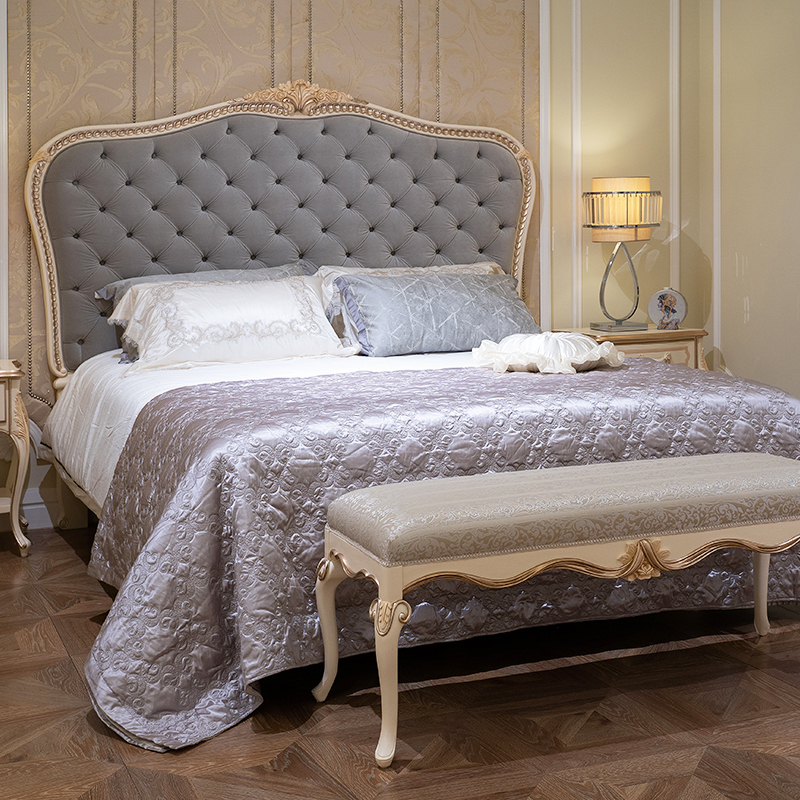 Home Furniture Bedroom Furniture White Wooden Bed,EKAR FURNITURE CO.,LTD,,foshan furniture factory,custom Furniture factory,china furniture factory