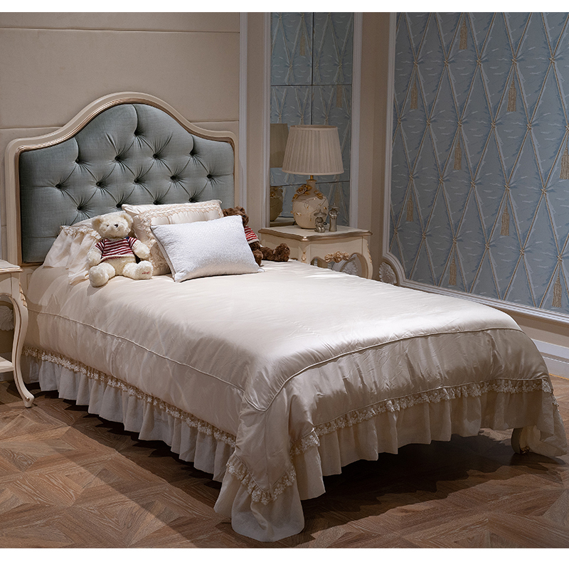 King Size Blue Tufted Upholstered Headboard Single Bed Frame,EKAR FURNITURE CO.,LTD,King Size Blue Tufted Upholstered Headboard Single Bed Frame - Ekar Furniture,foshan furniture factory,custom Furniture factory,china furniture factory