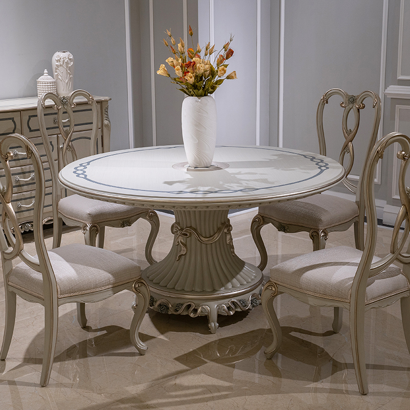White Round Wooden Dining Table/Dinette Table/Kitchen Table,EKAR FURNITURE CO.,LTD,,foshan furniture factory,custom Furniture factory,china furniture factory
