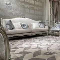 French Classical Sofa: Solid Wood Carving &amp; Fabric Upholstery,EKAR FURNITURE CO.,LTD,,foshan furniture factory,custom Furniture factory,china furniture factory