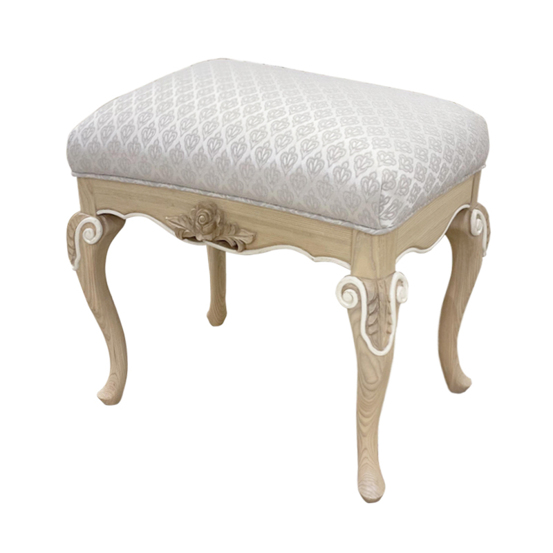 Bedroom Furniture Small Wooden Striped Vanity Stool/Vanity Seat/Bedroom Stool/Dressing Stool,EKAR FURNITURE CO.,LTD,,foshan furniture factory,custom Furniture factory,china furniture factory
