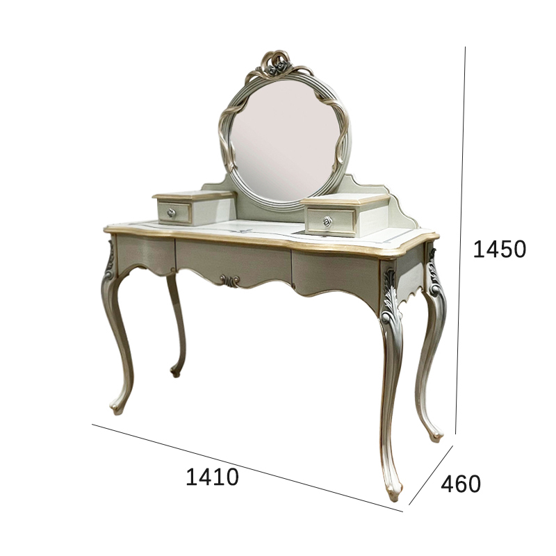 White Wooden Mirrored Vanity Table/Makeup Table/Bedroom Table,EKAR FURNITURE CO.,LTD,,foshan furniture factory,custom Furniture factory,china furniture factory