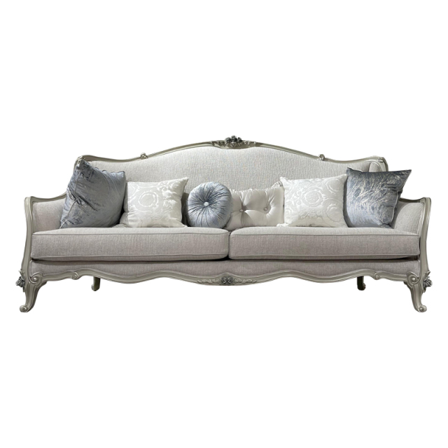 French Classical Sofa: Solid Wood Carving &amp; Fabric Upholstery,EKAR FURNITURE CO.,LTD,,foshan furniture factory,custom Furniture factory,china furniture factory