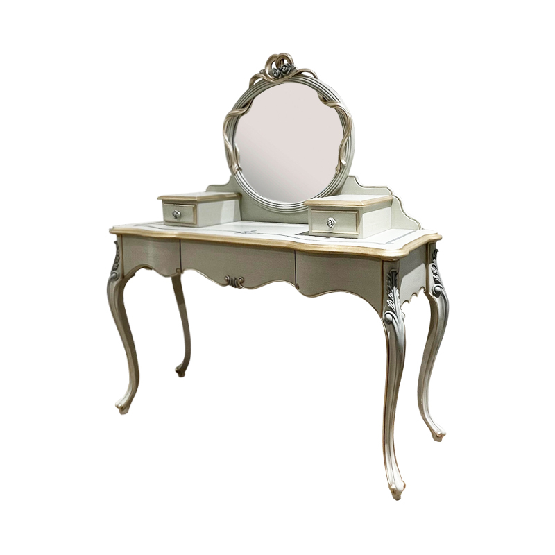 White Wooden Mirrored Vanity Table/Makeup Table/Bedroom Table,EKAR FURNITURE CO.,LTD,,foshan furniture factory,custom Furniture factory,china furniture factory