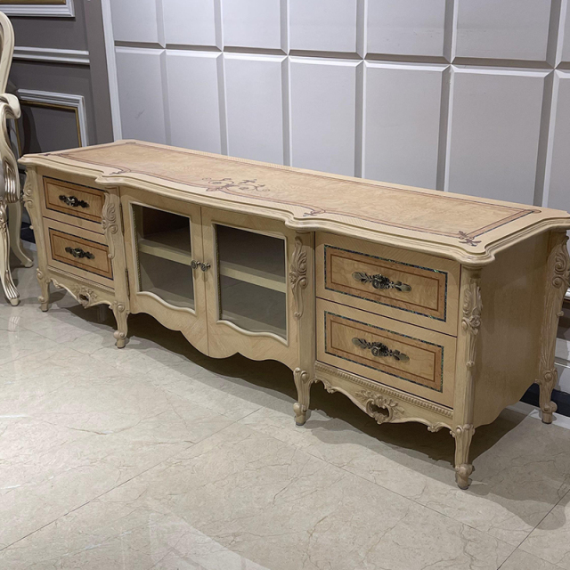 ,MY SHOP,Classic European Style Carving Living Room Wooden Tv Stand,foshan furniture factory,custom Furniture factory,china furniture factory