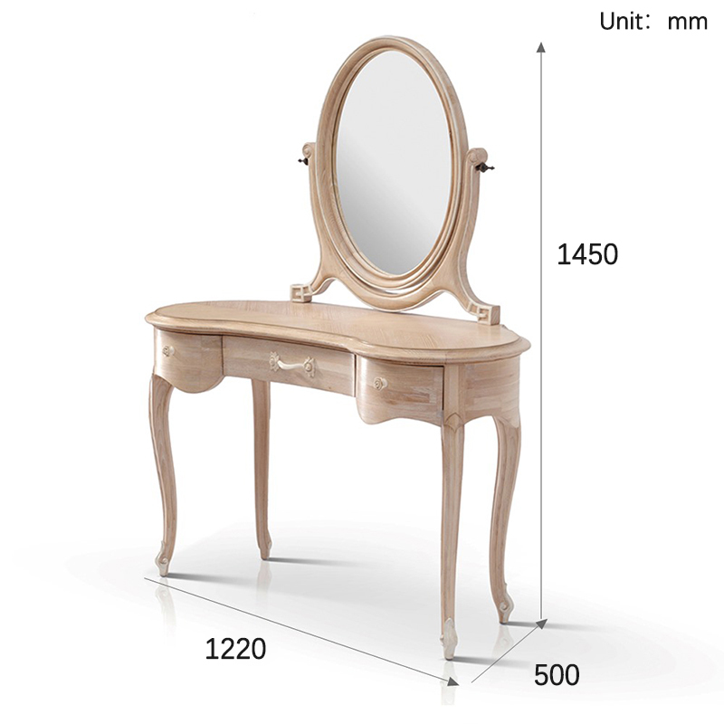 Latest French Style Ash Wood Vanity Table,EKAR FURNITURE CO.,LTD,,foshan furniture factory,custom Furniture factory,china furniture factory