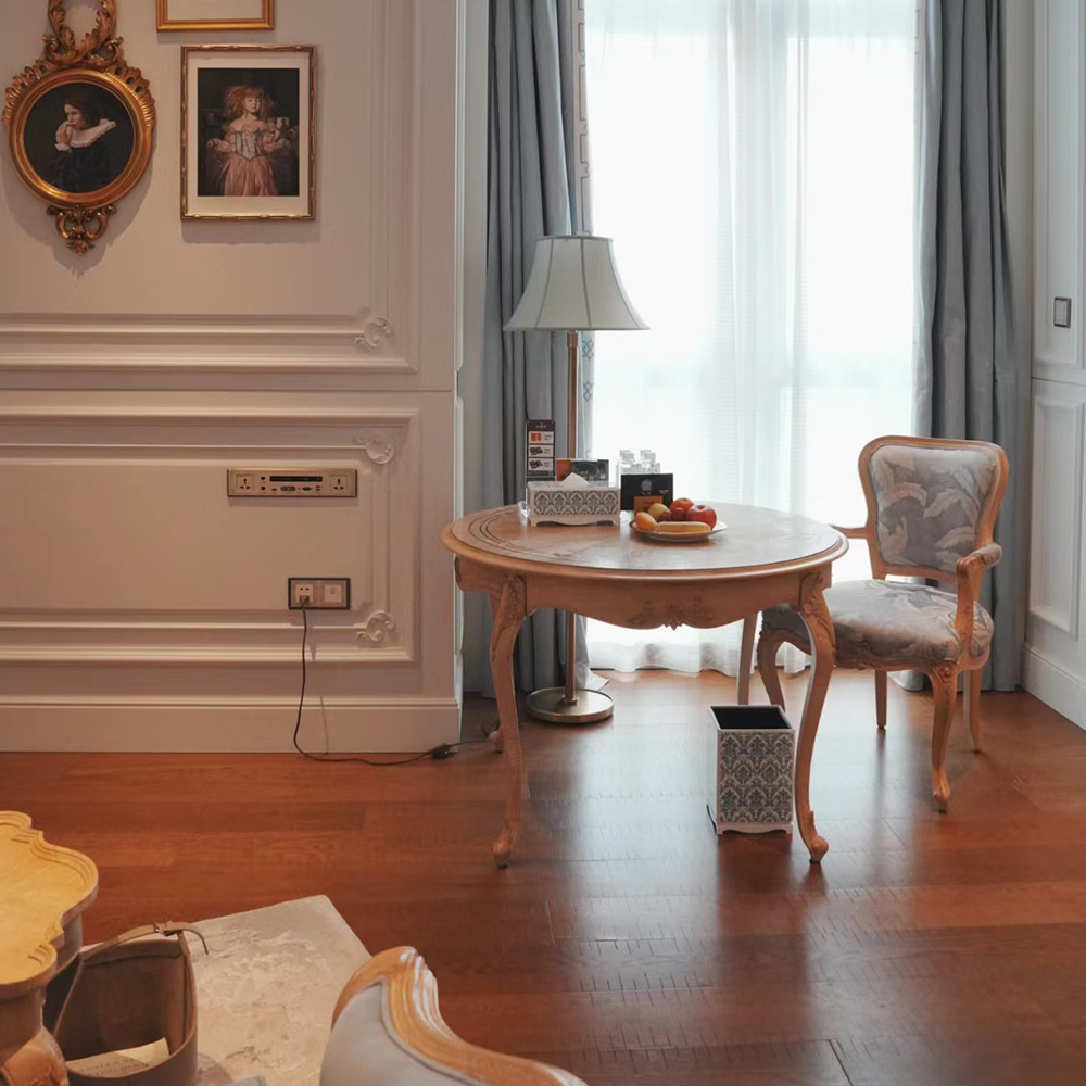 French Classical Solid Wood Carved Round Dining Table,EKAR FURNITURE CO.,LTD,,foshan furniture factory,custom Furniture factory,china furniture factory