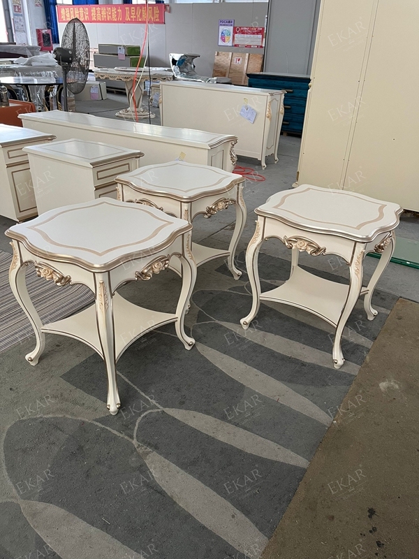 French - Style Solid Wood Corner Table with Carved Details,EKAR FURNITURE CO.,LTD,,foshan furniture factory,custom Furniture factory,china furniture factory