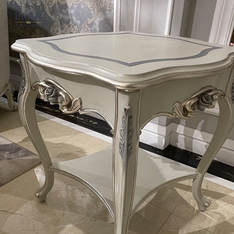 French - Style Solid Wood Corner Table with Carved Details,EKAR FURNITURE CO.,LTD,,foshan furniture factory,custom Furniture factory,china furniture factory