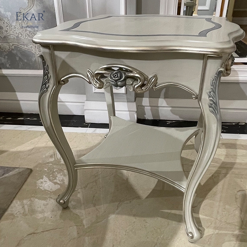 French - Style Solid Wood Corner Table with Carved Details,EKAR FURNITURE CO.,LTD,,foshan furniture factory,custom Furniture factory,china furniture factory