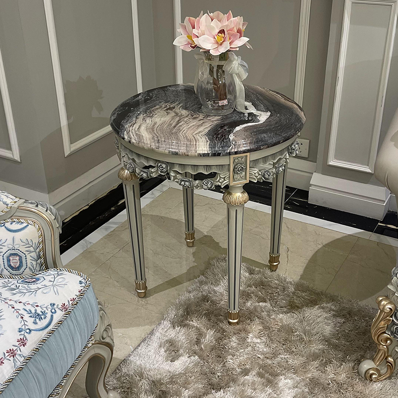 Elegant French carved round table - exquisite living room corner decoration,EKAR FURNITURE CO.,LTD,Elegant French carved round table - exquisite living room corner decoration,foshan furniture factory,custom Furniture factory,china furniture factory