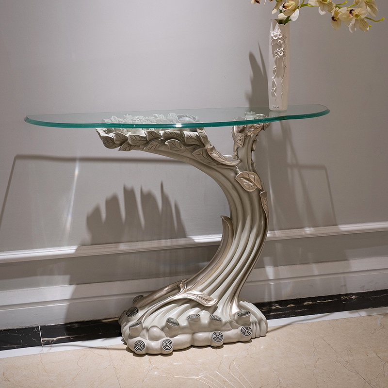 Living room classic design style tree trunk shaped wooden glass console table,EKAR FURNITURE CO.,LTD,Living room classic design style tree trunk shaped wooden glass console table,foshan furniture factory,custom Furniture factory,china furniture factory
