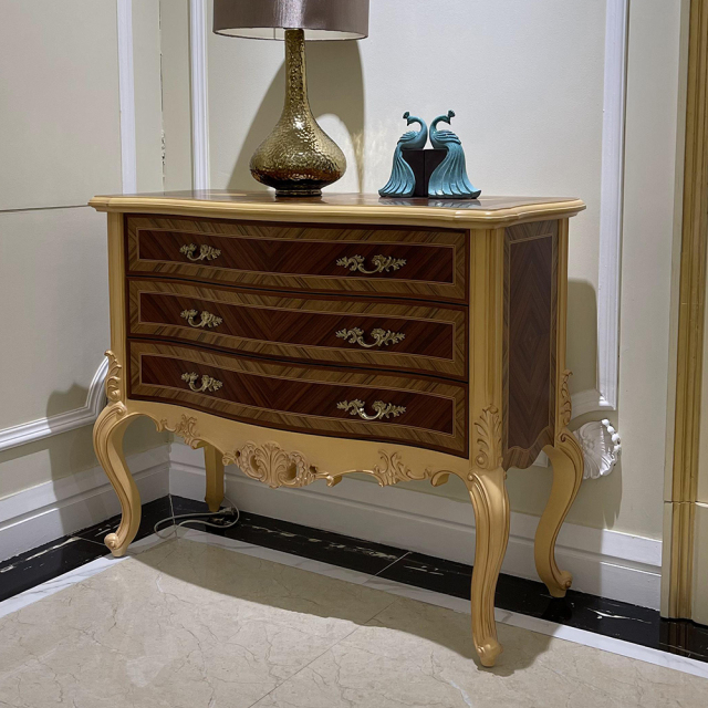 ,MY SHOP,French classical carved wood three-drawer sideboard,foshan furniture factory,custom Furniture factory,china furniture factory