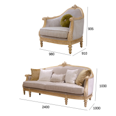 French classic leather cushion sofa with plush seat, solid wood carved frame,EKAR FURNITURE CO.,LTD,French classic leather cushion sofa with plush seat, solid wood carved frame,foshan furniture factory,custom Furniture factory,china furniture factory