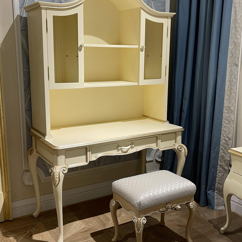 Latest Multifunctional Ivory White Solid Wood Dressing Table/Bookcase,EKAR FURNITURE CO.,LTD,Latest Multifunctional Ivory White Solid Wood Dressing Table/Bookcase,foshan furniture factory,custom Furniture factory,china furniture factory