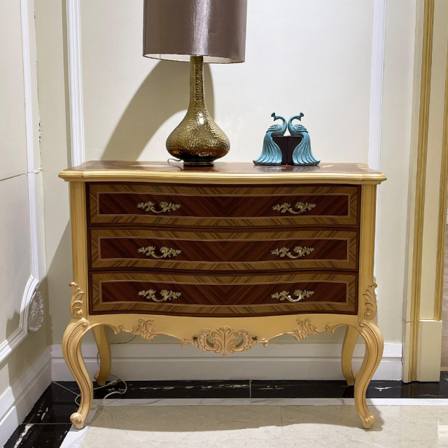 ,MY SHOP,French classical carved wood three-drawer sideboard,foshan furniture factory,custom Furniture factory,china furniture factory