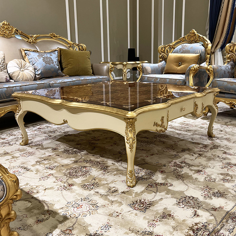 French Vintage Style Veneered Wooden Living Room Center Table,EKAR FURNITURE CO.,LTD,French Vintage Style Veneered Wooden Living Room Center Table,foshan furniture factory,custom Furniture factory,china furniture factory