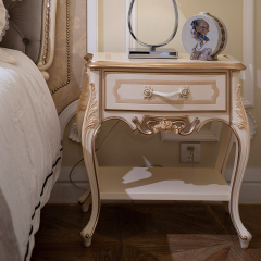 Antique Ivory White Elegant Nightstand,EKAR FURNITURE CO.,LTD,,foshan furniture factory,custom Furniture factory,china furniture factory