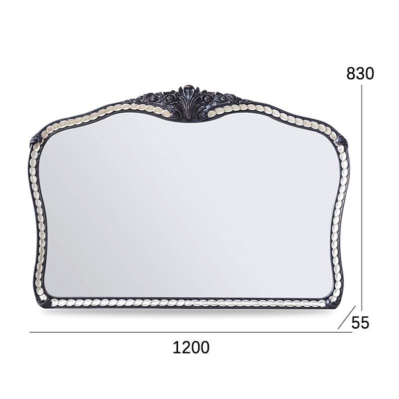 French Provincial Entryway Mirror with Distressed Wood Frame and Floral Carvings,EKAR FURNITURE CO.,LTD,French Provincial Entryway Mirror with Distressed Wood Frame and Floral Carvings,foshan furniture factory,custom Furniture factory,china furniture factory