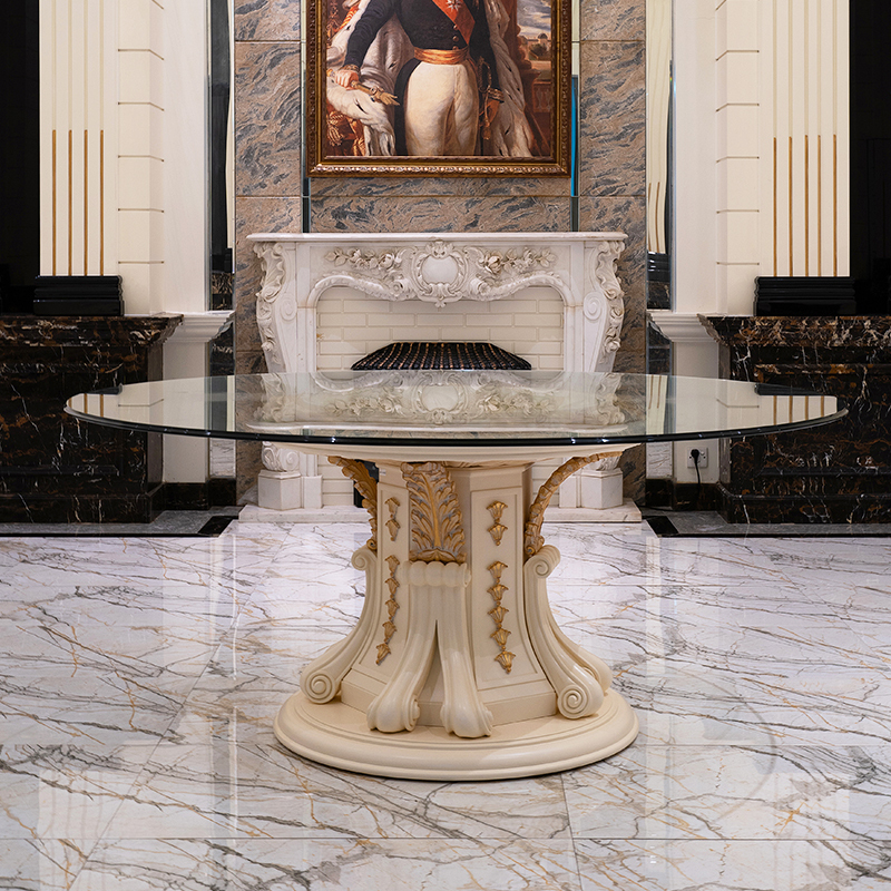 Classic Glass-Top Console Table – Ornate Carvings and Functional Design for Entryway Spaces,EKAR FURNITURE CO.,LTD,Classic Glass-Top Console Table – Ornate Carvings and Functional Design for Entryway Spaces,foshan furniture factory,custom Furniture factory,china furniture factory