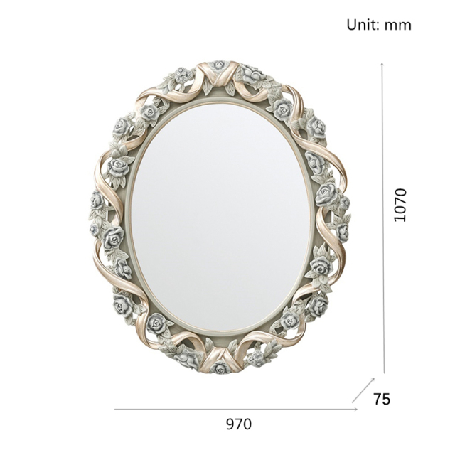 ,MY SHOP,French Classic Vanity Mirror with Carved Wood Frame and Adjustable Design,foshan furniture factory,custom Furniture factory,china furniture factory