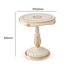 ,MY SHOP,Athenian Style White and Golden Round Wooden Side Table,foshan furniture factory,custom Furniture factory,china furniture factory