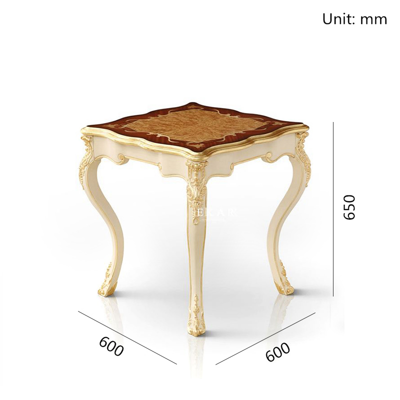 French style classic solid wood living room square corner table,EKAR FURNITURE CO.,LTD,French style classic solid wood living room square corner table,foshan furniture factory,custom Furniture factory,china furniture factory