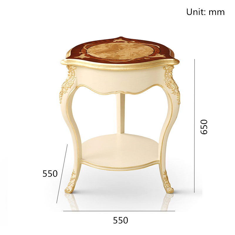 French classic solid wood living room round corner table,EKAR FURNITURE CO.,LTD,French classic solid wood living room round corner table,foshan furniture factory,custom Furniture factory,china furniture factory