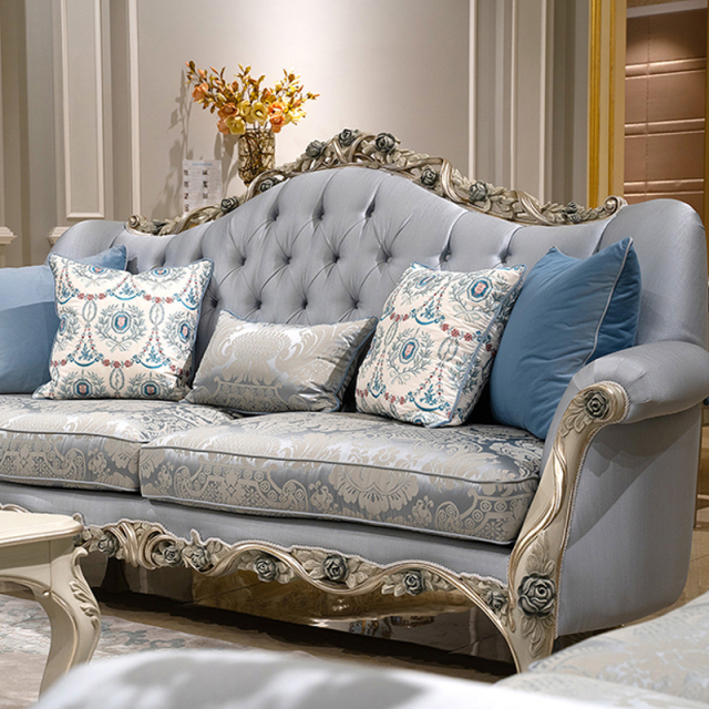 Gray classic carved flower corduroy sofa furniture set,EKAR FURNITURE CO.,LTD,Gray classic carved flower corduroy sofa furniture set  - Ekar Furniture,foshan furniture factory,custom Furniture factory,china furniture factory