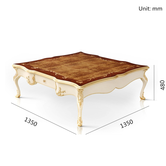 ,MY SHOP,French Vintage Style Veneered Wooden Living Room Center Table,foshan furniture factory,custom Furniture factory,china furniture factory