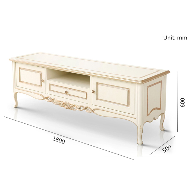 ,MY SHOP,Antique White TV Furniture TV Table Stand - Ekar Furniture,foshan furniture factory,custom Furniture factory,china furniture factory