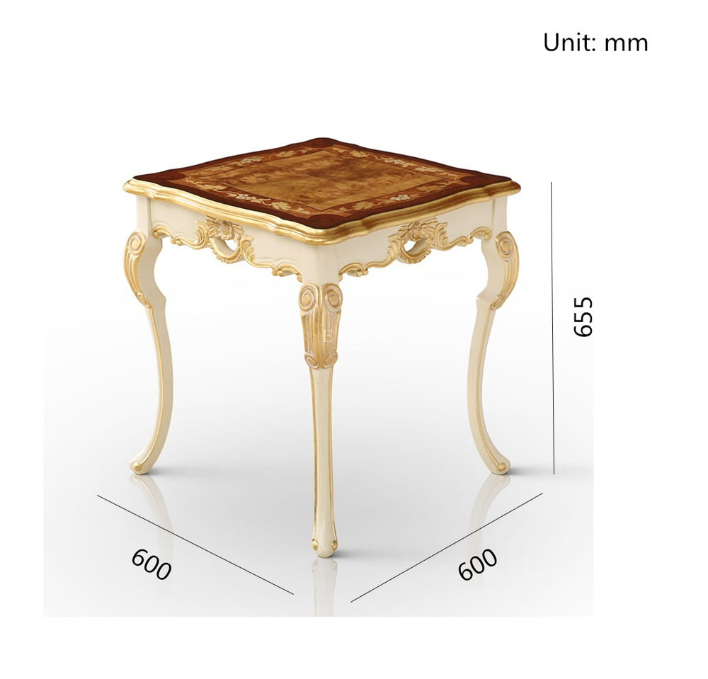 Ivory White High Gloss Veneer Hand Carved End Table,EKAR FURNITURE CO.,LTD,,foshan furniture factory,custom Furniture factory,china furniture factory