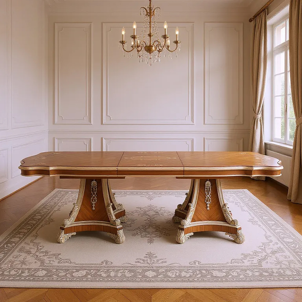 Exquisite Classic Design Solid Wood Dining Table: Elevate Your Dining Experience,EKAR FURNITURE CO.,LTD,Exquisite Classic Design Solid Wood Dining Table: Elevate Your Dining Experience,foshan furniture factory,custom Furniture factory,china furniture factory