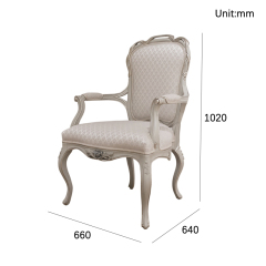 ,MY SHOP,Silk Embroidered Upholstered Dining Arm Chair - Ekar Furniture,foshan furniture factory,custom Furniture factory,china furniture factory