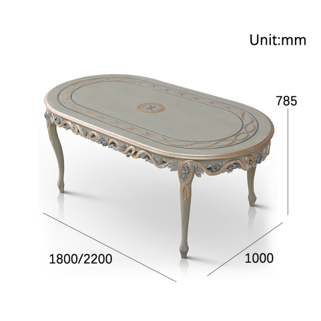,MY SHOP,French-Style Solid Wood Dining Table with Carved Details,foshan furniture factory,custom Furniture factory,china furniture factory