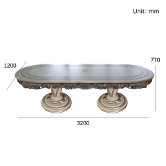 French-Style Oval Dining Table – Elegant Design with Luxurious Craftsmanship,EKAR FURNITURE CO.,LTD,French-Style Oval Dining Table – Elegant Design with Luxurious Craftsmanship,foshan furniture factory,custom Furniture factory,china furniture factory