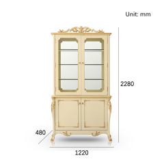 ,MY SHOP,The Latest Luxury Style White and Golden Glass Cabinets with Carved Flowers,foshan furniture factory,custom Furniture factory,china furniture factory