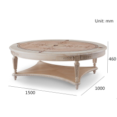 ,MY SHOP,Ash Wood Antique Oval Shaped Living Room Coffee Table,foshan furniture factory,custom Furniture factory,china furniture factory