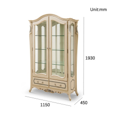 ,MY SHOP,Elegant French-Style Glass Storage Cabinet,foshan furniture factory,custom Furniture factory,china furniture factory