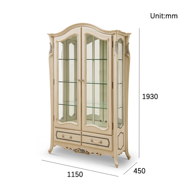 ,MY SHOP,Elegant French-Style Glass Storage Cabinet,foshan furniture factory,custom Furniture factory,china furniture factory