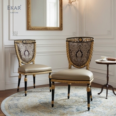 French Classical Dining Chair with Solid Wood and Upholstered Fabric for Dining Rooms,EKAR FURNITURE CO.,LTD,French Classical Dining Chair with Solid Wood and Upholstered Fabric for Dining Rooms,foshan furniture factory,custom Furniture factory,china furniture factory