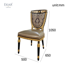 French Classical Dining Chair with Solid Wood and Upholstered Fabric for Dining Rooms,EKAR FURNITURE CO.,LTD,French Classical Dining Chair with Solid Wood and Upholstered Fabric for Dining Rooms,foshan furniture factory,custom Furniture factory,china furniture factory