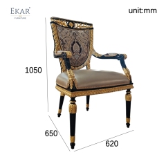 French Classical Dining Chair with Solid Wood and Upholstered Fabric for Dining Rooms,EKAR FURNITURE CO.,LTD,French Classical Dining Chair with Solid Wood and Upholstered Fabric for Dining Rooms,foshan furniture factory,custom Furniture factory,china furniture factory
