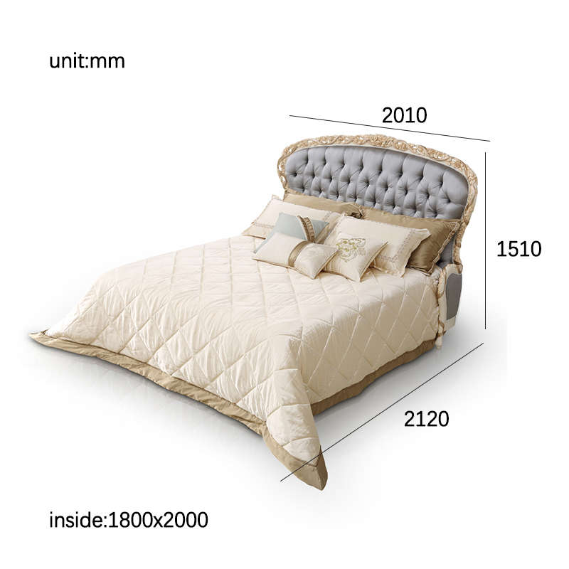 Grey Upholstered Fabric Headboard King Size Bed Frame,EKAR FURNITURE CO.,LTD,Grey Upholstered Fabric Headboard King Size Bed Frame- Ekar Furniture,foshan furniture factory,custom Furniture factory,china furniture factory