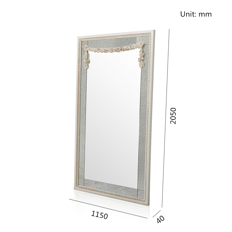 French Provincial Floor Mirror with Carved Wood Frame and Beveled Glass,EKAR FURNITURE CO.,LTD,French Provincial Floor Mirror with Carved Wood Frame and Beveled Glass,foshan furniture factory,custom Furniture factory,china furniture factory