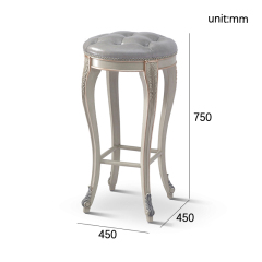 ,MY SHOP,French Style Bar Stool with Upholstered Seat and Metal Frame for Kitchen or Home Bar,foshan furniture factory,custom Furniture factory,china furniture factory
