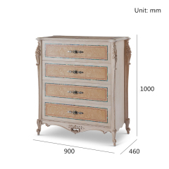 ,MY SHOP,Ekar Bedroom Furniture Solid Wood Inlaid Patchwork Four-Drawer Cabinet,foshan furniture factory,custom Furniture factory,china furniture factory