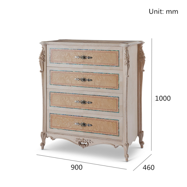 ,MY SHOP,Ekar Bedroom Furniture Solid Wood Inlaid Patchwork Four-Drawer Cabinet,foshan furniture factory,custom Furniture factory,china furniture factory